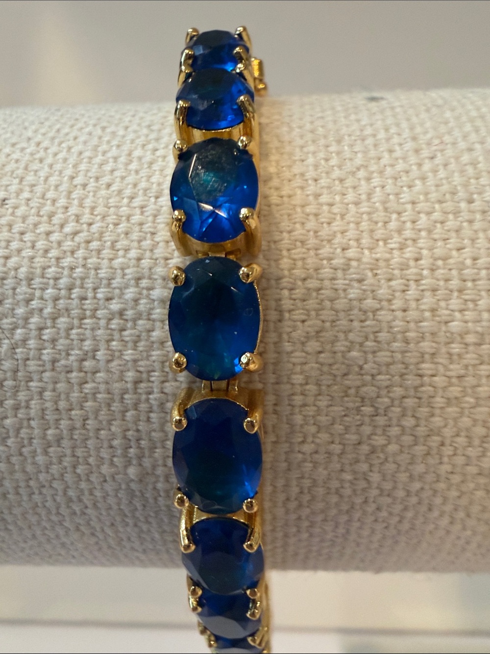 Kurt Geiger Gold-Tone Bracelet with Blue Crystals